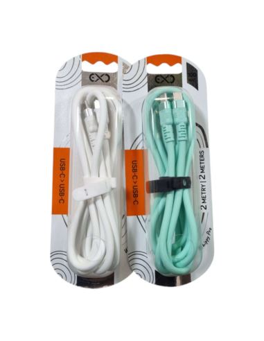 Kabel USB-C - USB-C eXc WHIPPY Pro, 2M, 100W mix kolorów