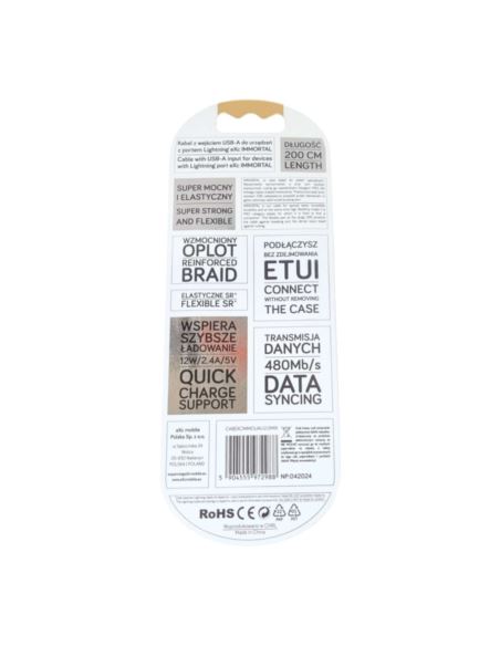 Kabel EXC USB - Lightning 2m 12 Wat Mix Kolorów