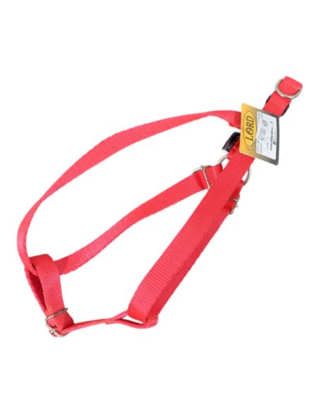 LORD Szelki z taśmy z górnym zatrzaskiem 55cm Czerwone