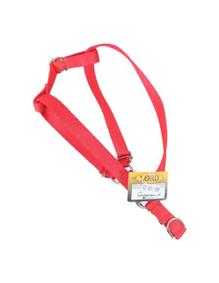 LORD Szelki z taśmy z górnym zatrzaskiem 55cm Czerwone