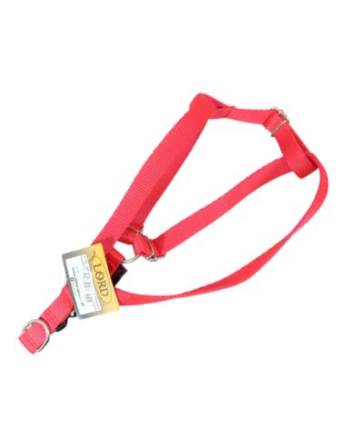 LORD Szelki z taśmy z górnym zatrzaskiem 55cm Czerwone