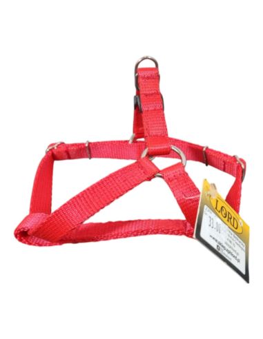 LORD Szelki z taśmy z górnym zatrzaskiem 40cm Czerwone