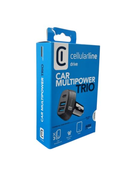 ŁADOWARKA SAMOCHODOWA CELLULARLINE 3 PORTY USB-A 18W USB-C 20W ŁADOWARKA SAMOCHODOWA CELLULARLINE 3 PORTY USB-A 18W USB-C 20W