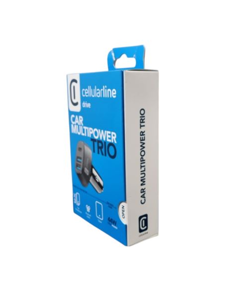 ŁADOWARKA SAMOCHODOWA CELLULARLINE 3 PORTY USB-A 18W USB-C 20W ŁADOWARKA SAMOCHODOWA CELLULARLINE 3 PORTY USB-A 18W USB-C 20W