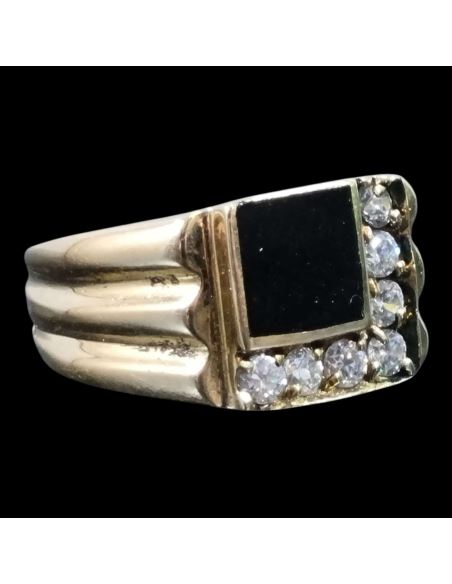 Sygnet Czarny Kamień p585 5,06g r9