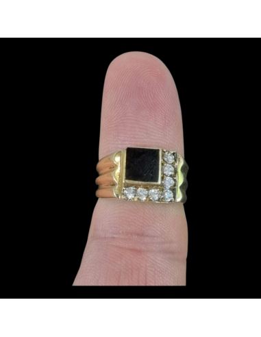 Sygnet Czarny Kamień p585 5,06g r9