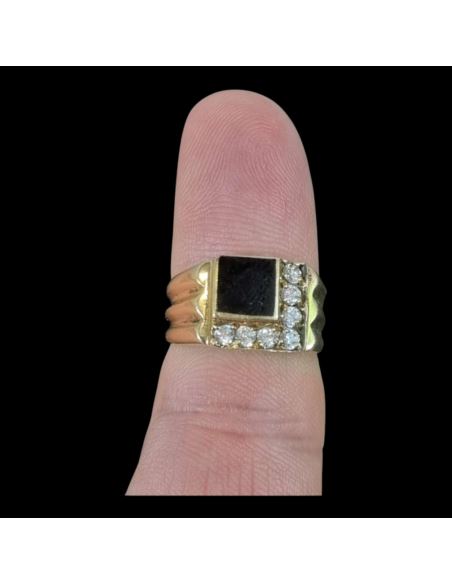 Sygnet Czarny Kamień p585 5,06g r9