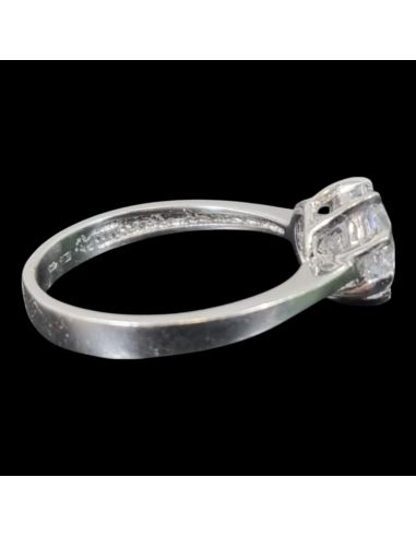 Pierścionek Duża Cyrkonia Białe Złoto p585 2,54g r14