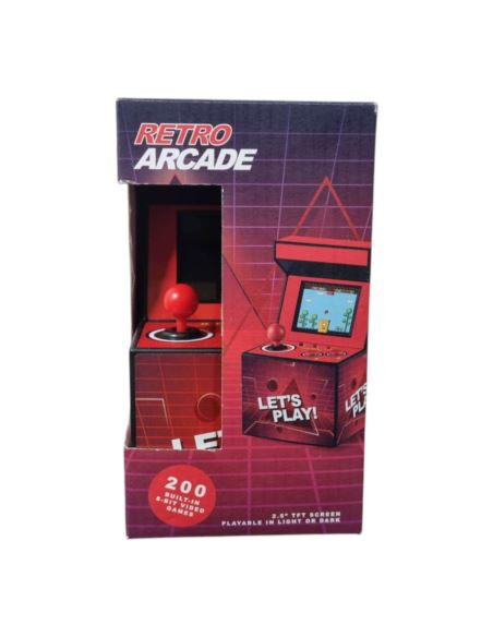 Mini Automat do Gier Retro Arcade 200 Gier Czerwony Mini Automat do Gier Retro Arcade 200 Gier Czerwony