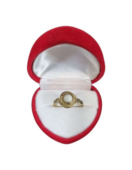 Pierścionek z Białym Oczkiem 2,15g 585 r.19