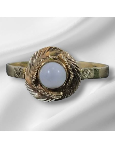 Pierścionek z Białym Oczkiem 2,15g 585 r.19