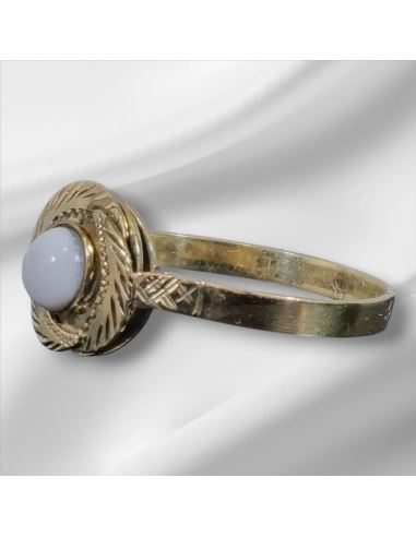 Pierścionek z Białym Oczkiem 2,15g 585 r.19