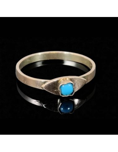 Pierścionek z Drobnym Turkusem 1,41g pr.585 r.11