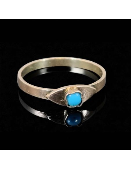 Pierścionek z Drobnym Turkusem 1,41g pr.585 r.11