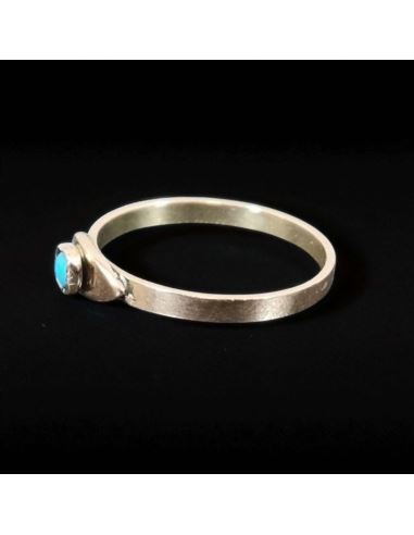 Pierścionek z Drobnym Turkusem 1,41g pr.585 r.11