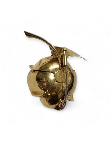 Broszka róża pr.750 15,46g (wyc. 9000zł) 10szt diam 0.28ct