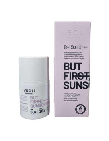 Krem Przeciw Fotostarzeniu Veoli Botanica But First Sunscreen SPF 50 50ml
