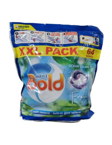 Bold AllIn1 Pods Ocean Escape Fresh + Lenor 64szt