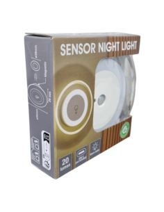 Lampka Nocna Czujnik Ruchu Ładowanie USB Ścienna Średnica 10cm 20Lumenów 2