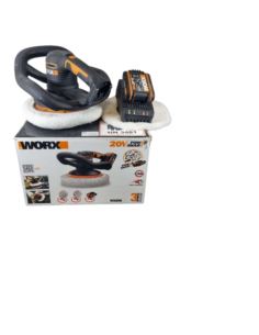 Polerka samochodowa akumulatorowa WORX WX856 20V pudełko,akumulator,ładowarka,2x pady
