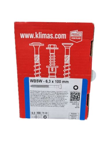 WKRĘTY DO MOCOWANIA IZOLACJI DACHÓW PŁASKICH DO BETONU I DREWNA 6,3X100MM