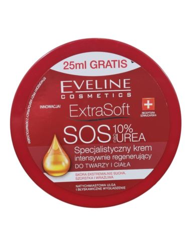 Eveline Extra Soft SOS Krem Nawilżający do Twarzy i Ciała 10% Urea 175ml