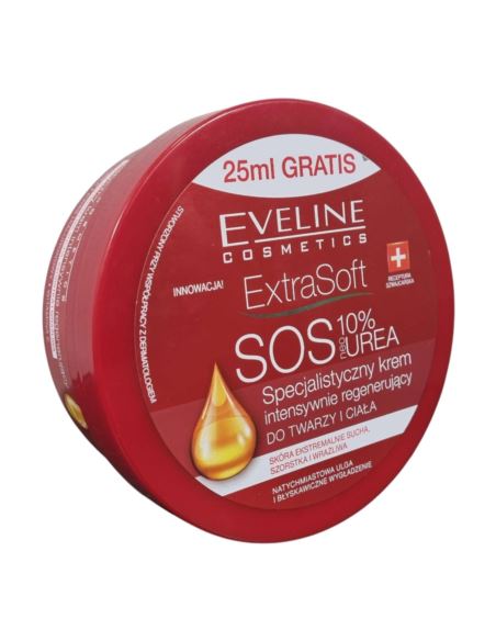 Eveline Extra Soft SOS Krem Nawilżający do Twarzy i Ciała 10% Urea 175ml
