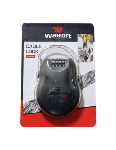 Zabezpieczenie Rowerowe Linka Walfort 1 m Zamek Szyfrowy na Kod