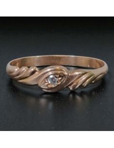 Pierścionek Falowane oczko 1,46g 585 r.18