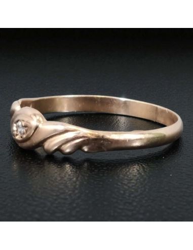 Pierścionek Falowane oczko 1,46g 585 r.18