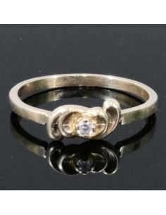 Pierścionek "Bypass" z oczkiem 1,64g pr.585 r.12