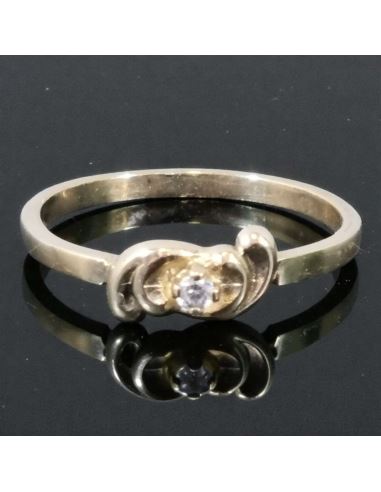 Pierścionek "Bypass" z oczkiem 1,64g pr.585 r.12