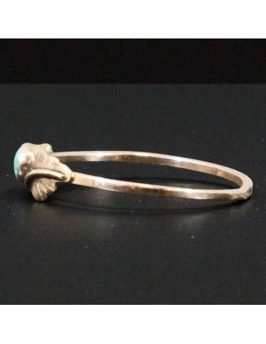 Pierścionek Liść z niebieskim oczkiem 0,97g pr.585 r.14