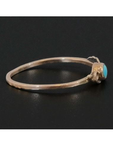 Pierścionek Liść z niebieskim oczkiem 0,97g pr.585 r.14