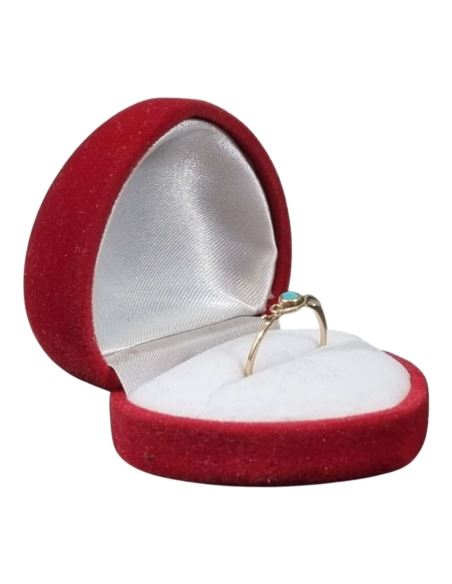 Pierścionek Liść z niebieskim oczkiem 0,97g pr.585 r.14