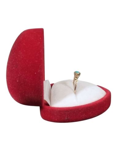 Pierścionek Liść z niebieskim oczkiem 0,97g pr.585 r.14