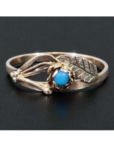 Pierścionek z niebieskim oczkiem 1,56g pr.585 r.15