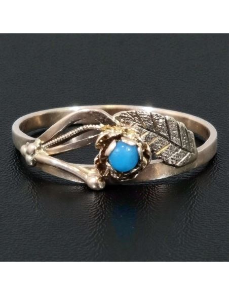 Pierścionek z niebieskim oczkiem 1,56g pr.585 r.15