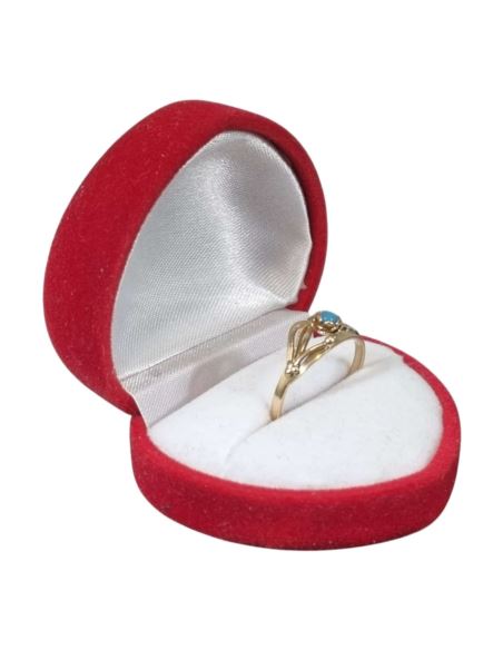 Pierścionek z niebieskim oczkiem 1,56g pr.585 r.15