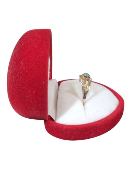 Pierścionek z niebieskim oczkiem 1,56g pr.585 r.15