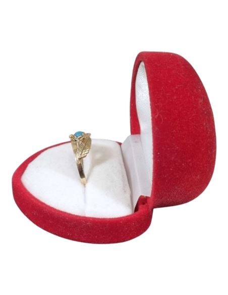 Pierścionek z niebieskim oczkiem 1,56g pr.585 r.15