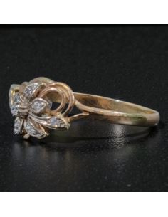 Pierścionek Kwiat z Cyrkoniami 2,85g pr.585 r.26 2