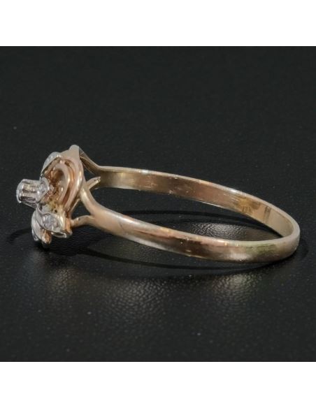 Pierścionek Kwiat z Cyrkoniami 2,85g pr.585 r.26