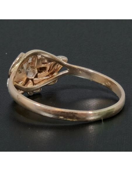 Pierścionek Kwiat z Cyrkoniami 2,85g pr.585 r.26