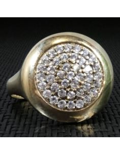 Pierścionek Okrągły z Cyrkoniami 2,79g pr.333 r.17