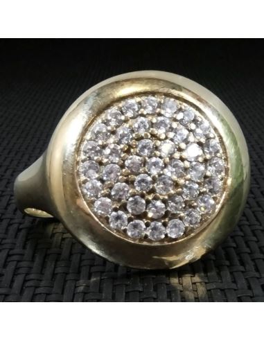 Pierścionek Okrągły z Cyrkoniami 2,79g pr.333 r.17