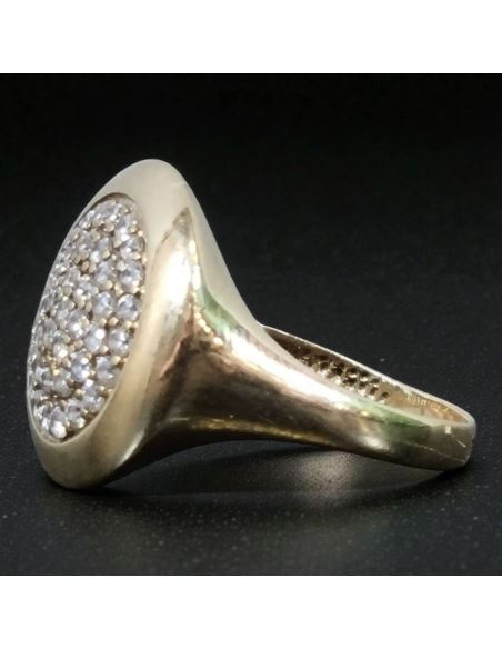 Pierścionek Okrągły z Cyrkoniami 2,79g pr.333 r.17