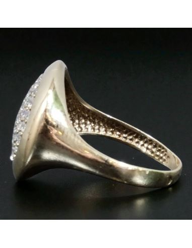 Pierścionek Okrągły z Cyrkoniami 2,79g pr.333 r.17