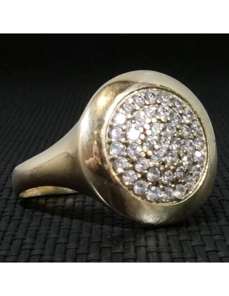 Pierścionek Okrągły z Cyrkoniami 2,79g pr.333 r.17