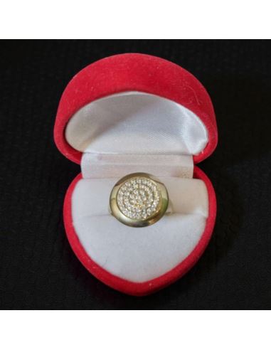 Pierścionek Okrągły z Cyrkoniami 2,79g pr.333 r.17